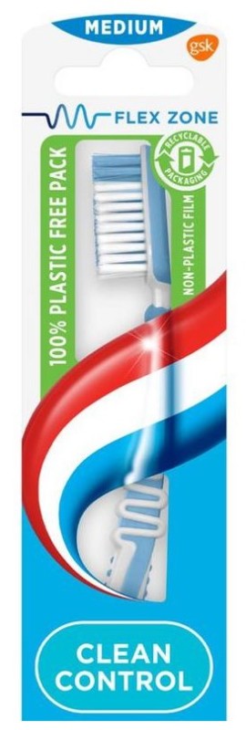 Aquafresh Clean Control Medium Dagelijkse Tandenborstel 1 Stuk