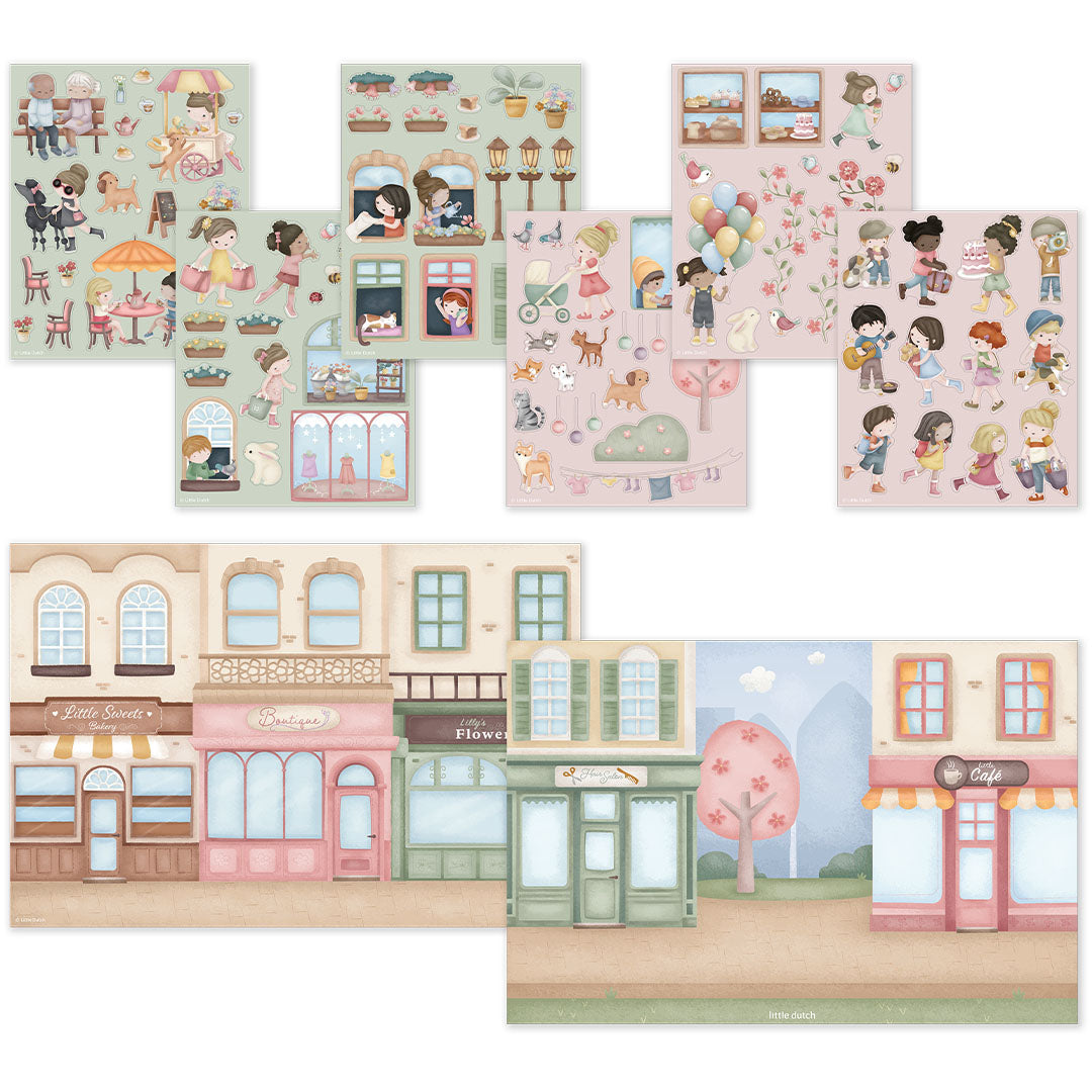 little dutch stickerboek rosa's shopping