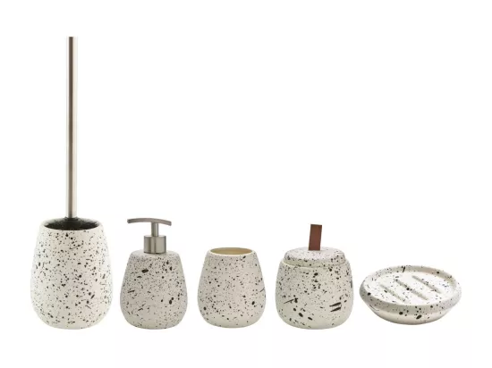 Set de salle de bain 5 pièces en céramique blanc