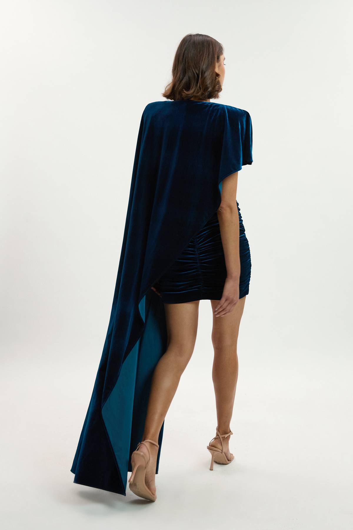 KarenMillen Robe Mini à Épaules Cape en Jersey Stretch