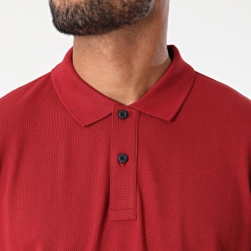 Polo Manches Courtes Subtle RWB Placement 0209 Rouge Bordeaux