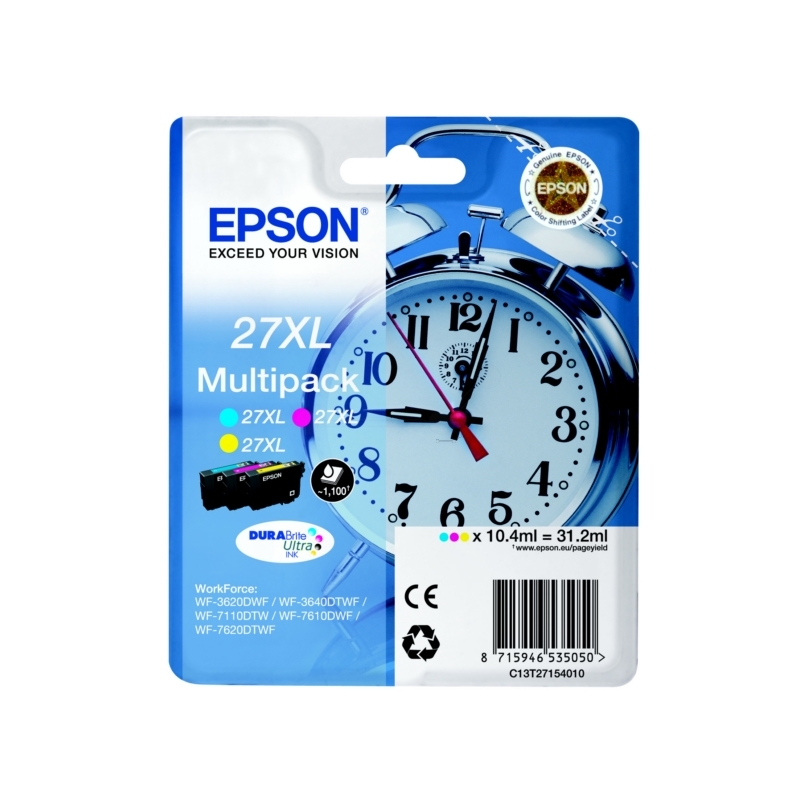 Epson 27XL Tintenpatronen Multipack, cyan, gelb, magenta