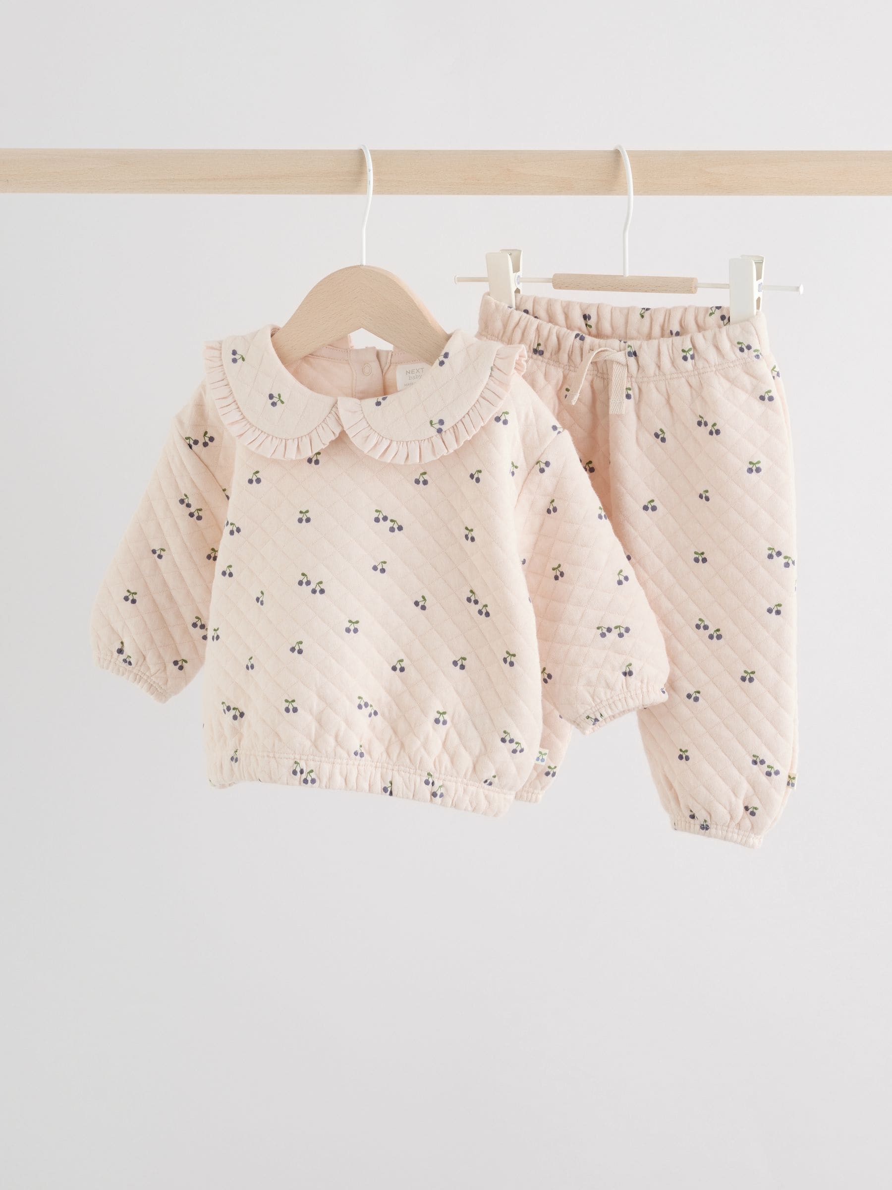 Ecru - Baby doorgestikte Sweatshirt en Broeken Set 2 Pieces (0mnd -2jr)
