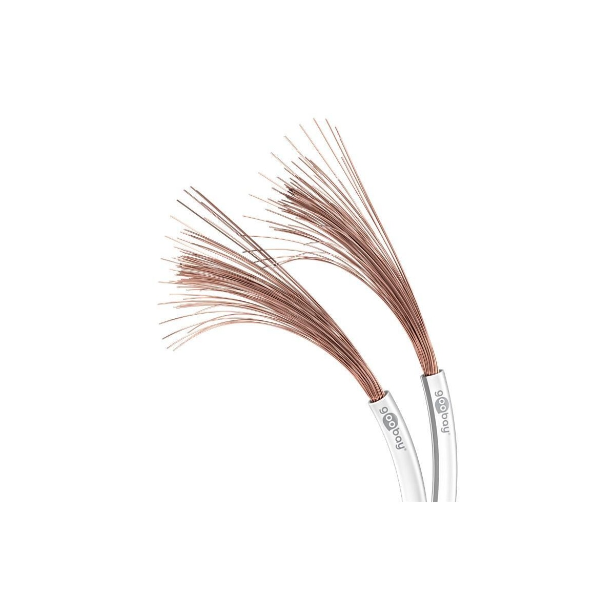 Høyttalerkabel hvit CU