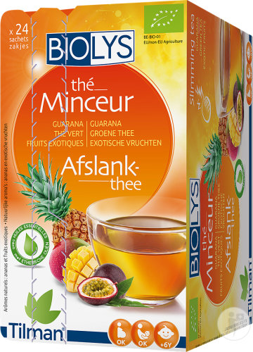 Biolys Thé Minceur Guarana Thé Vert Fruits Exotiques 24 Sachets