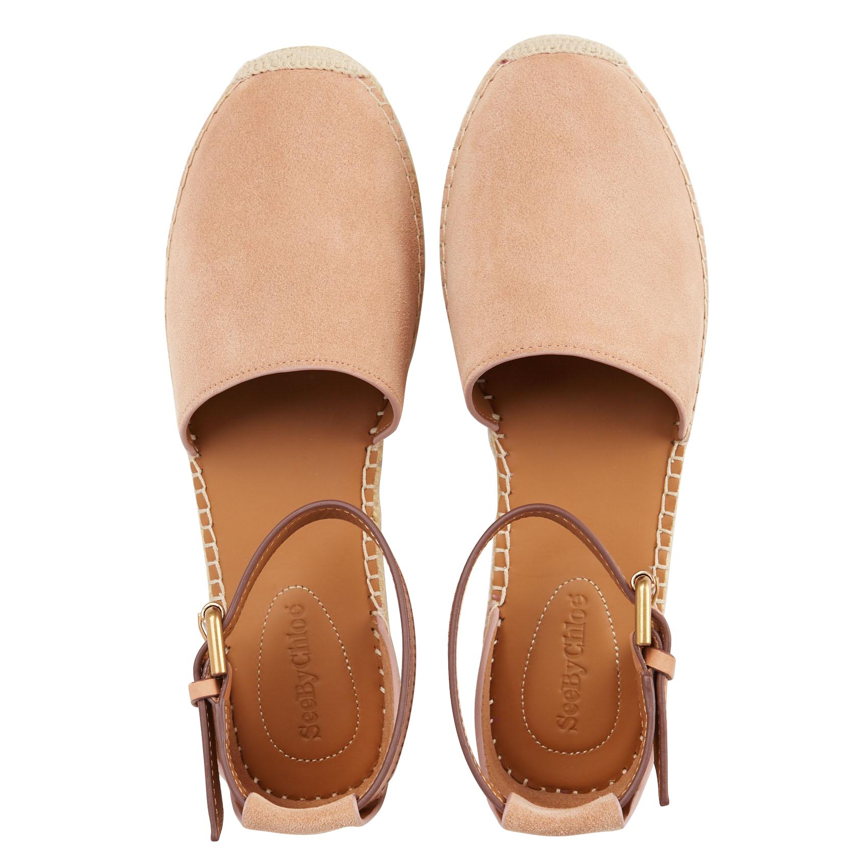 Espadrilles à brides en cuir | Rose
