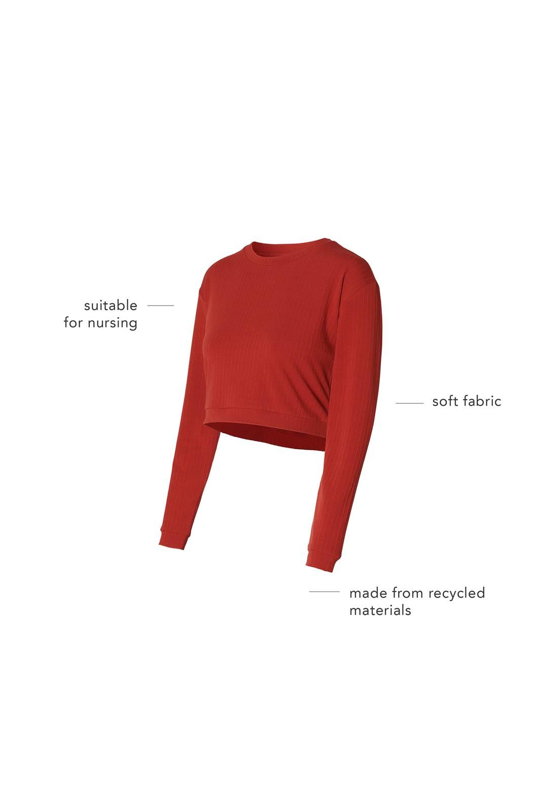 Noppies Maternity Voedingsshirt Sund - Red Ochre