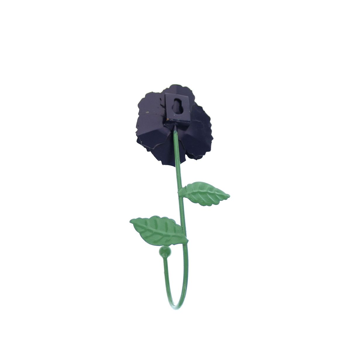 Patère en métal  fleur violet aubergine Jolie saison
