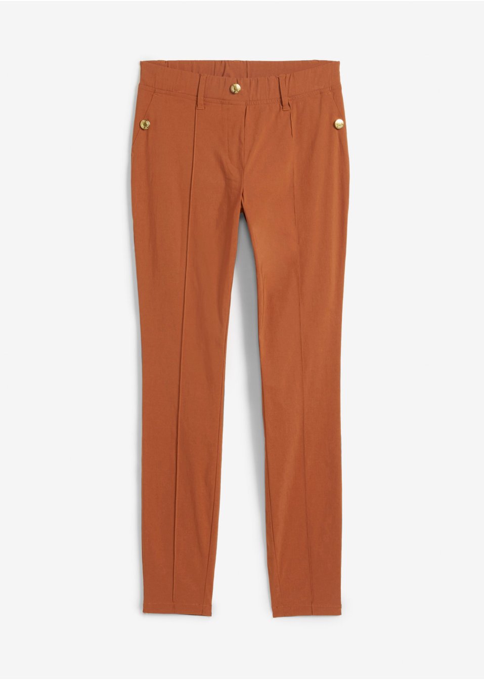Pantalon taille extensible avec boutons décoratifs