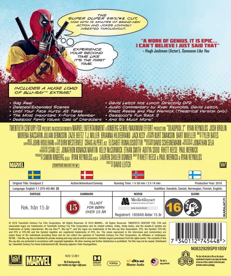 Deadpool 2 - Super Duper Cut - Blu-Ray