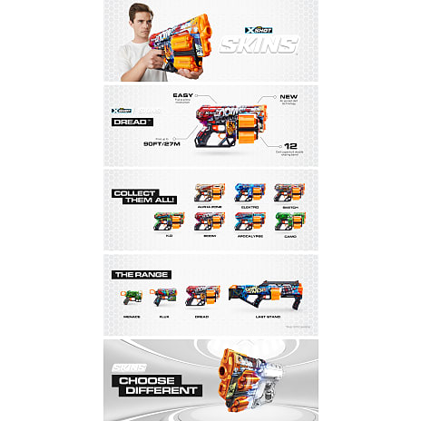 X-shot-skins-dread 12 skumpile - flere varianter – assorteret