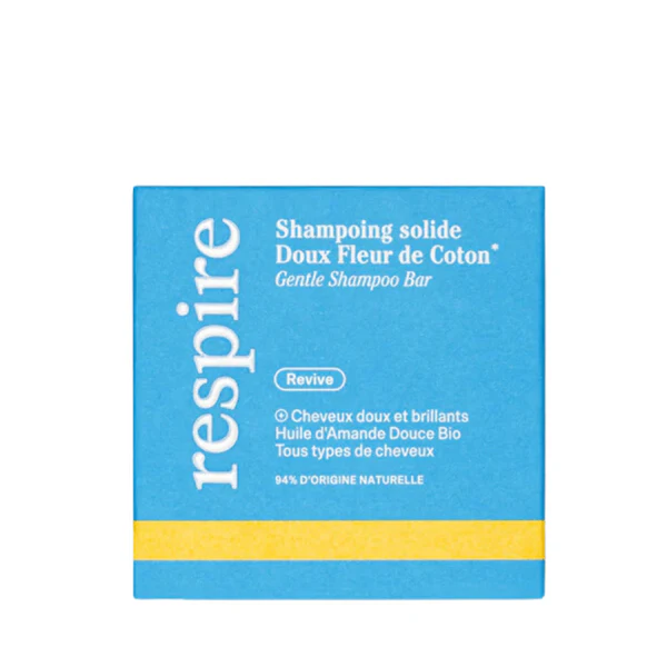 Respire Shampoing Solide Doux - Fleur de Coton 75 G