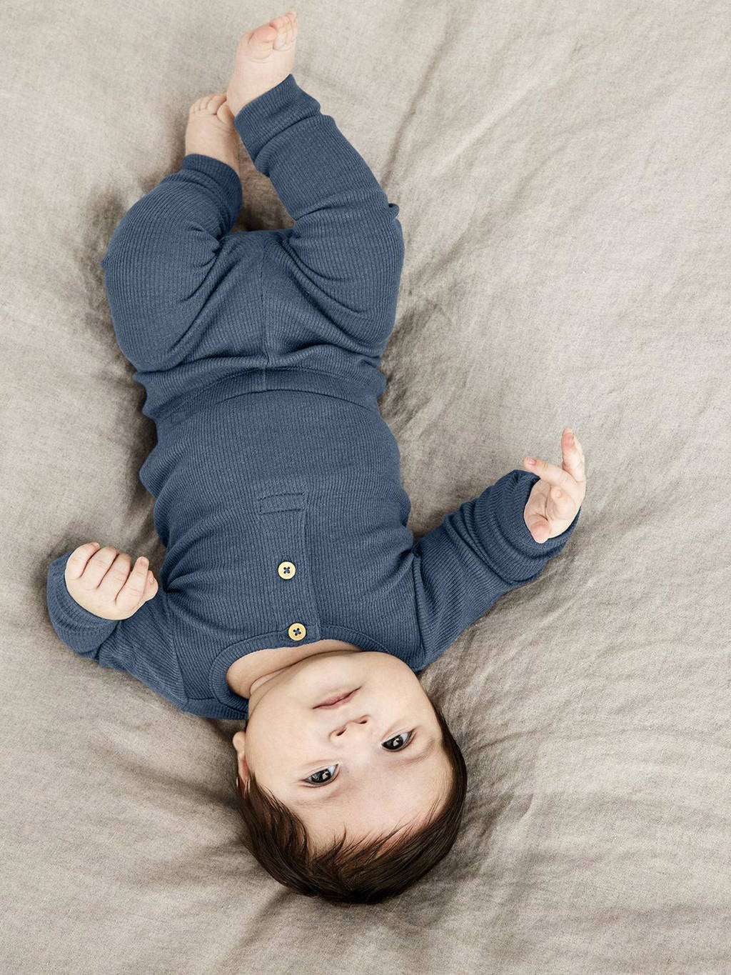 NAME IT baby skinny broek NBNKAB blauw melange