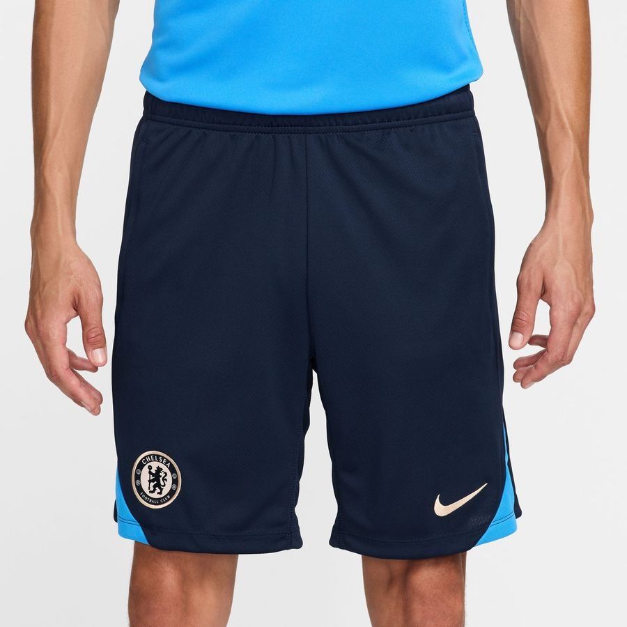 Chelsea Short d'Entraînement Dri-FIT Strike - Bleu Foncé/Bleu/Orange