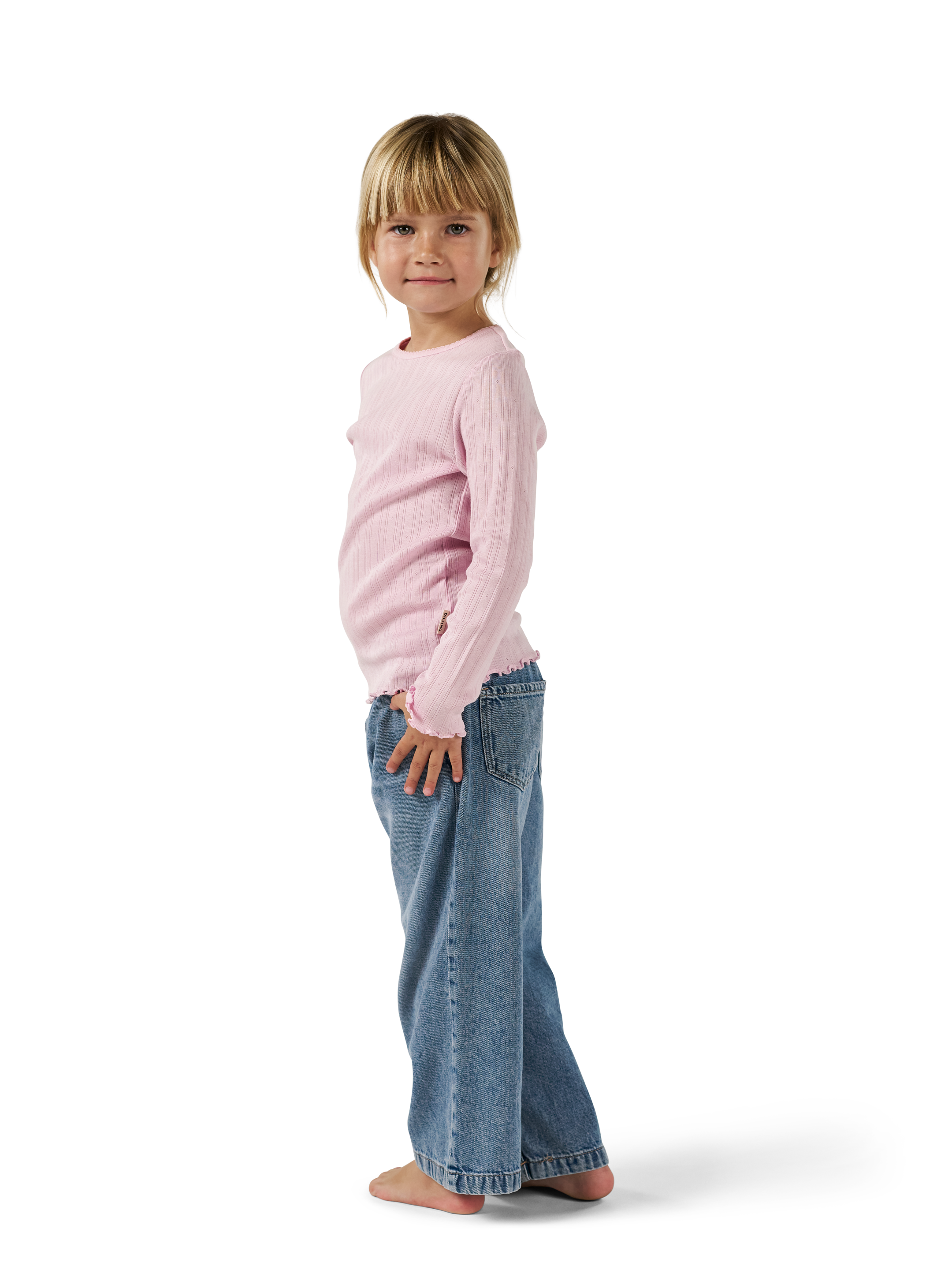 Pointelle shirt van katoen voor kinderen