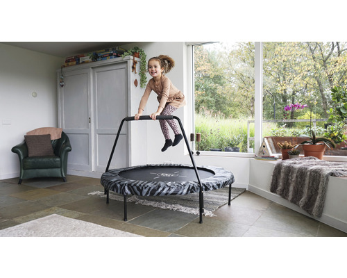 EXIT Tiggy Junior Trampoline met Veiligheidsbeugel Ø 140 cm Grijs;Zwart
