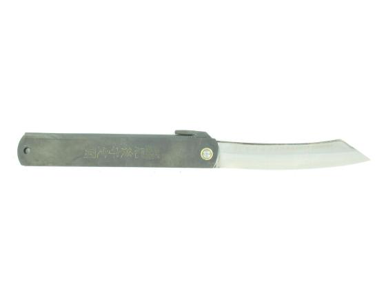 Higonokami - KDM 120 Carbone - Manche en Acier Noir