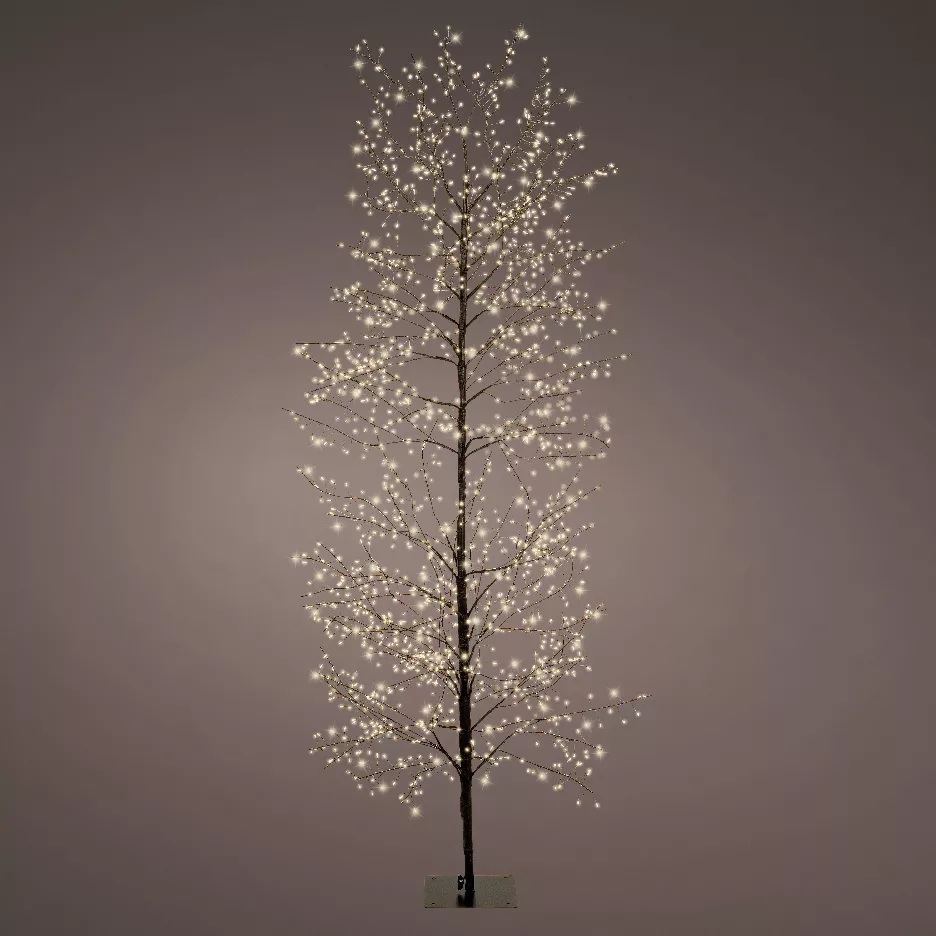 Arbre lumineux 1755 LED (H180 cm) Christmas Luxe Noir et blanc chaud