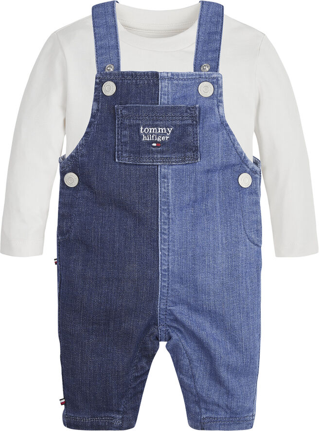 Tommy Hilfiger BABY DUNGAREE SET Ivory petal