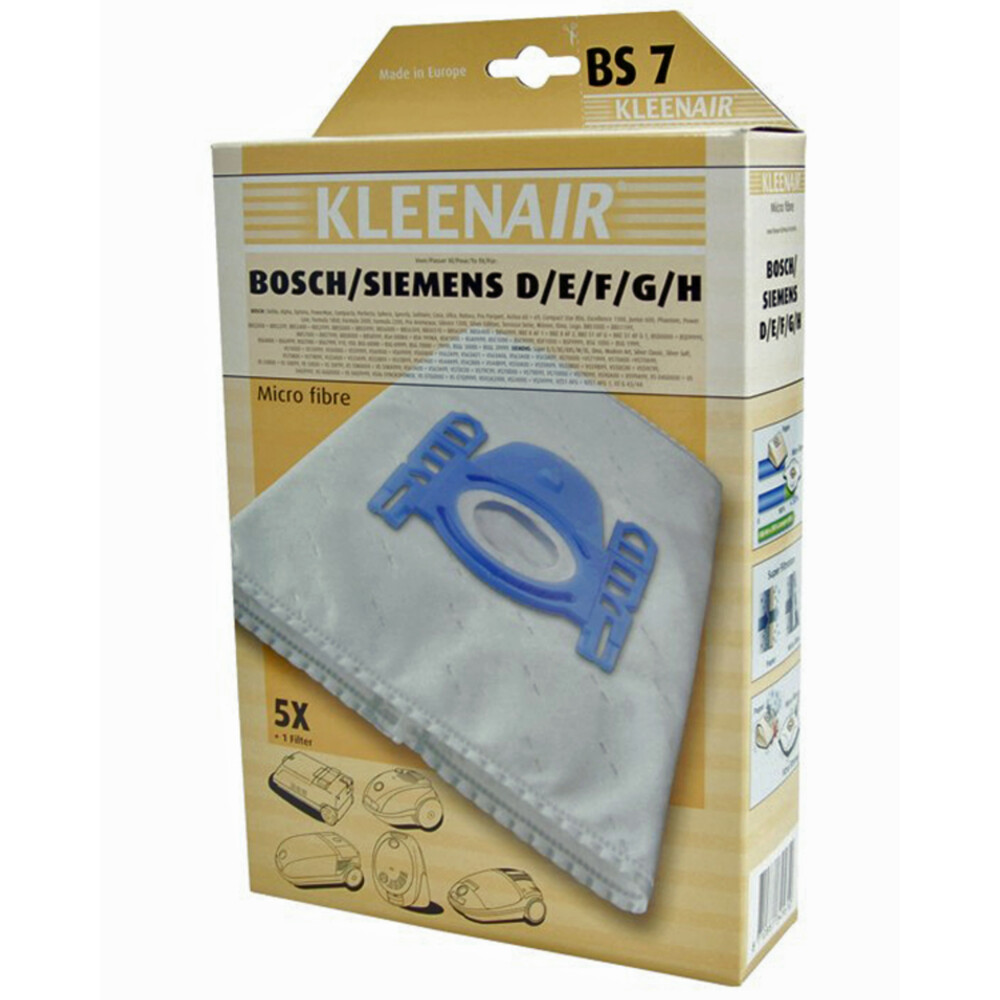 Kleenair Stofzuigerzakken Bosch en Siemens Bs-75 stuks