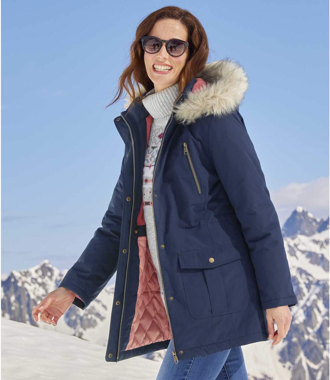 Parka à Capuche Fausse Fourrure Atlas for Women