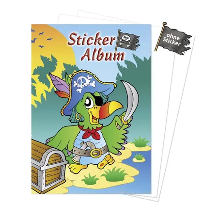 Avery Zweckform Z-Design 57799 Kinder Sticker Sammelalbum, Pirat, 1 Bogen/1 Stück