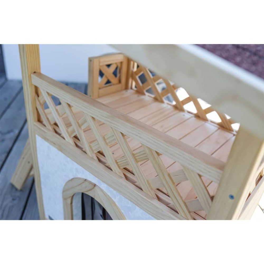 Maison pour chats tyrol alpin 88x57x77 cm marron clair