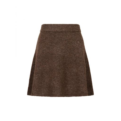 Neo Noir Gisa Striknederdel, Brown Melange, 34
