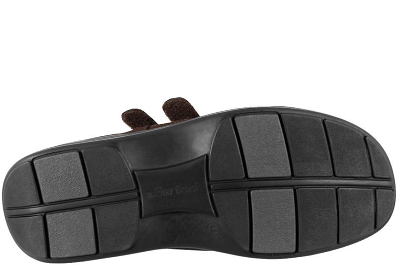 NEW FEET BRUN SKO I NUBUCK MED ORTHOSTRETCH