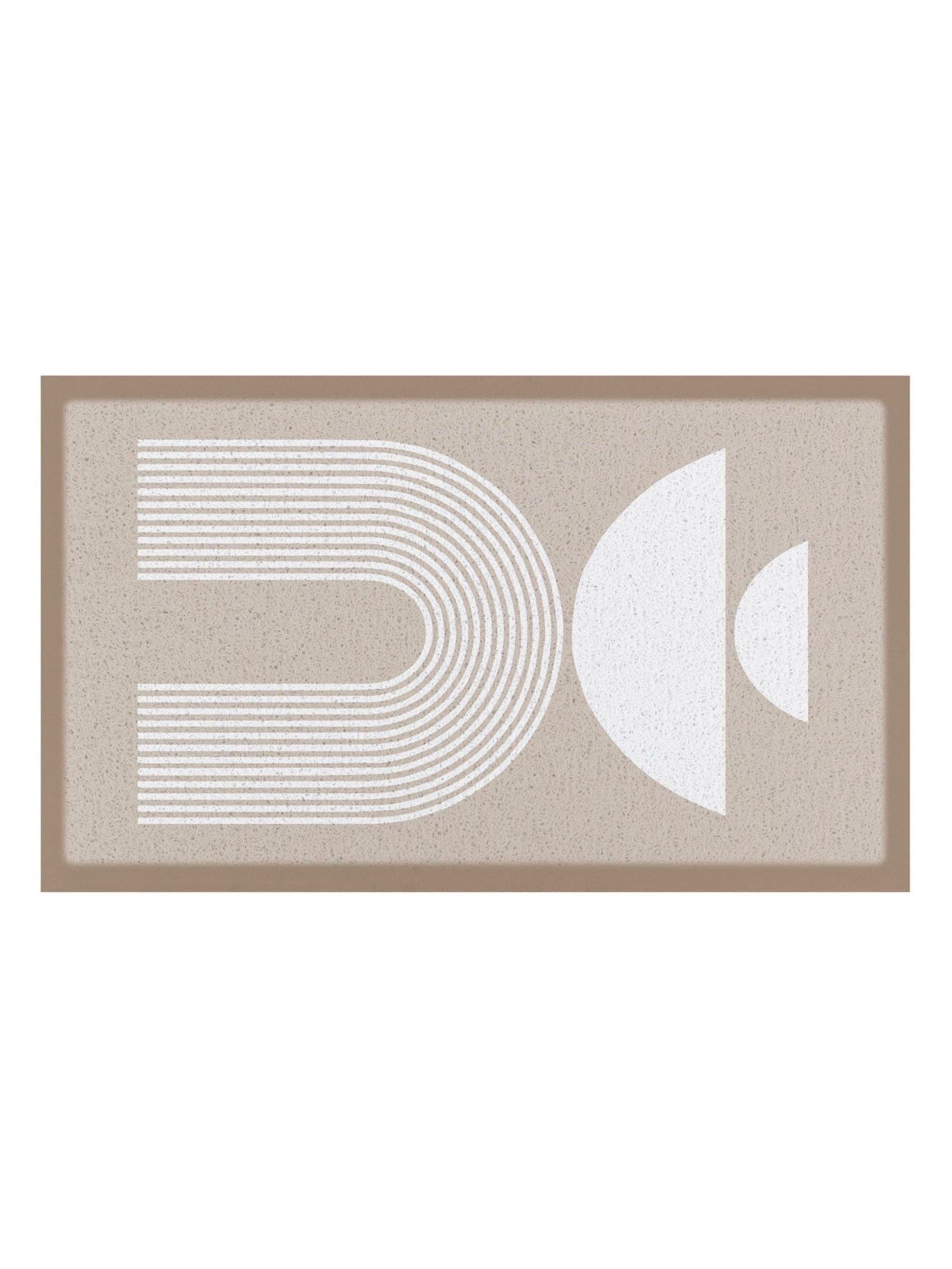 Artsy Mats Beige Halve Maan Abstracte Binnen- en Buitendeurmat