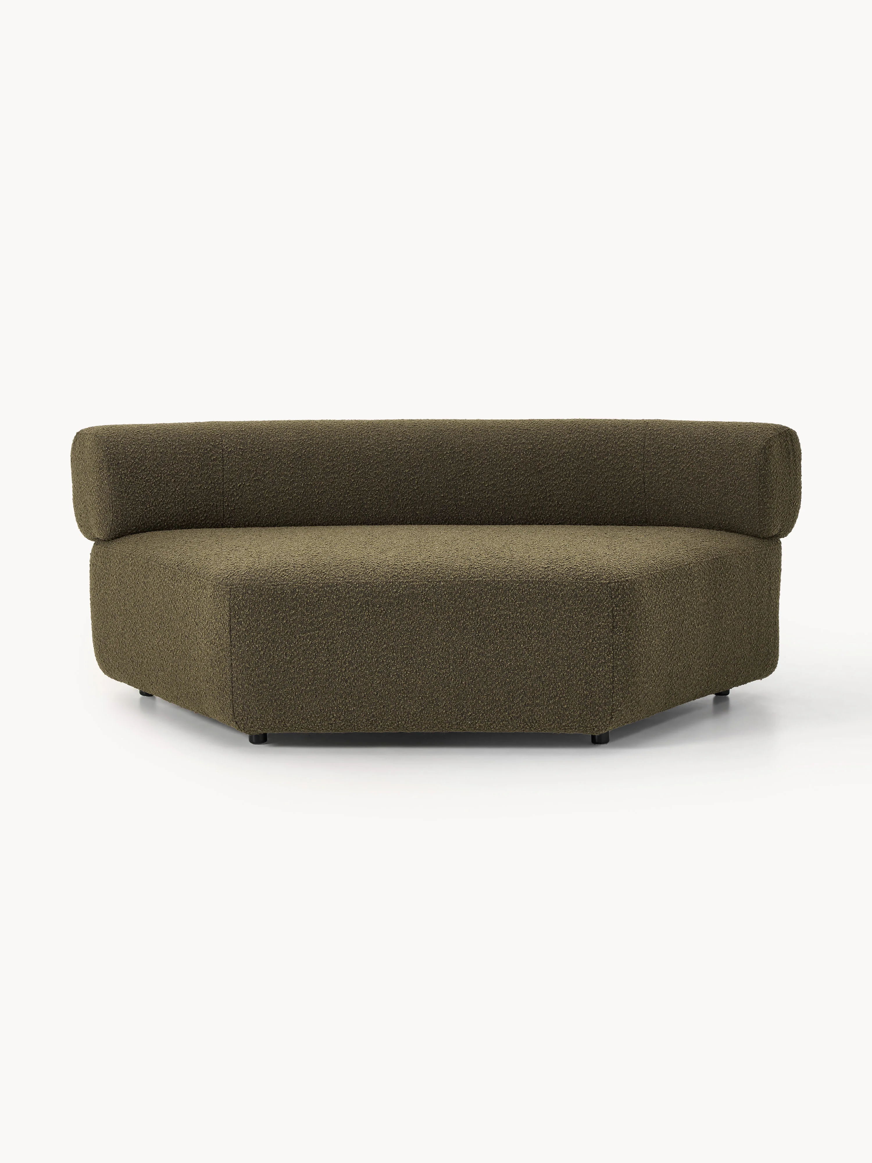 Ronde bouclé hoekmodule Anton