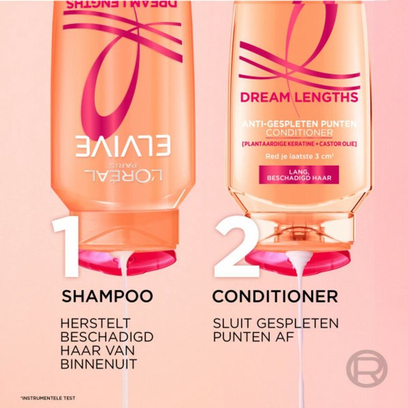 L'Oréal Paris - Elvive Dream Lengths - Shampoo - 6x 250 ml - Herstellende Formule met Plantaardige Keratine en Castorolie