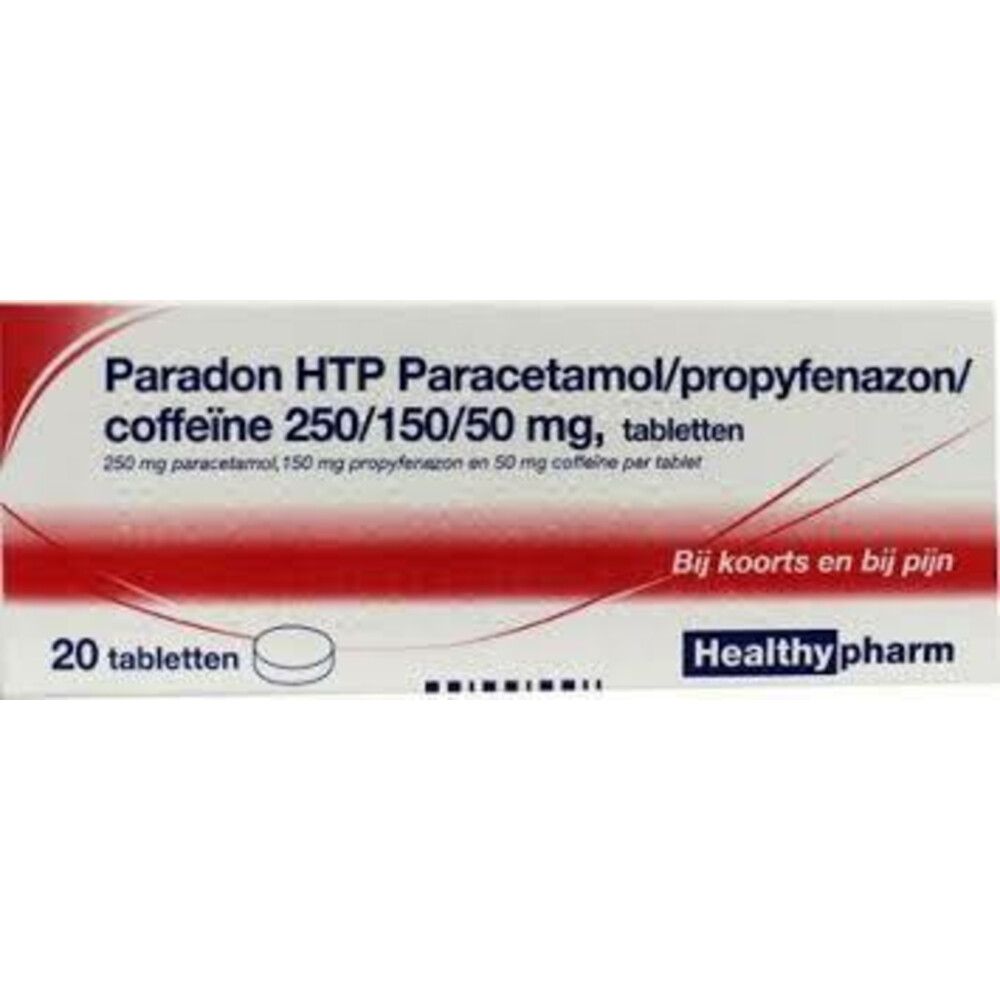 Healthypharm Paradon Paracetamol & Propyfenazon & Coffeïne20 tabletten