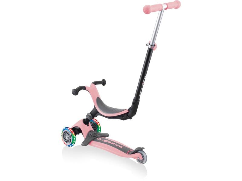 GLOBBER Scooter GO UP Foldable Plus Lights, Pastel Rosa Scooter