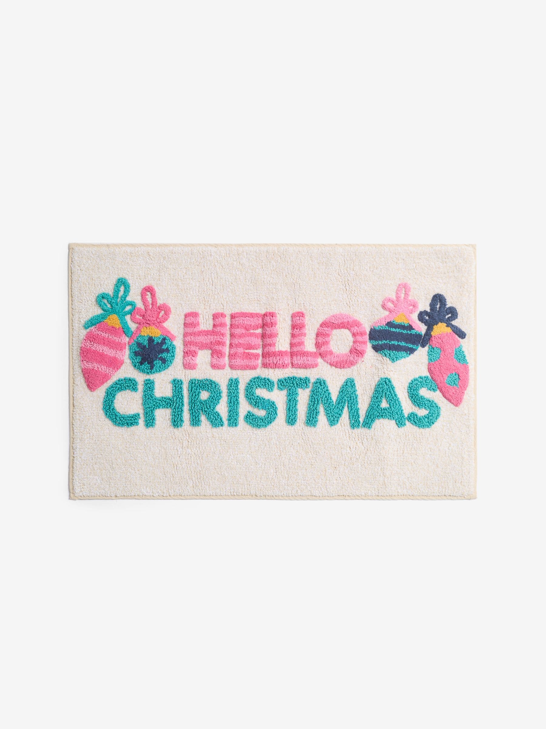 Hello Kerstmis 100% katoenen badmat