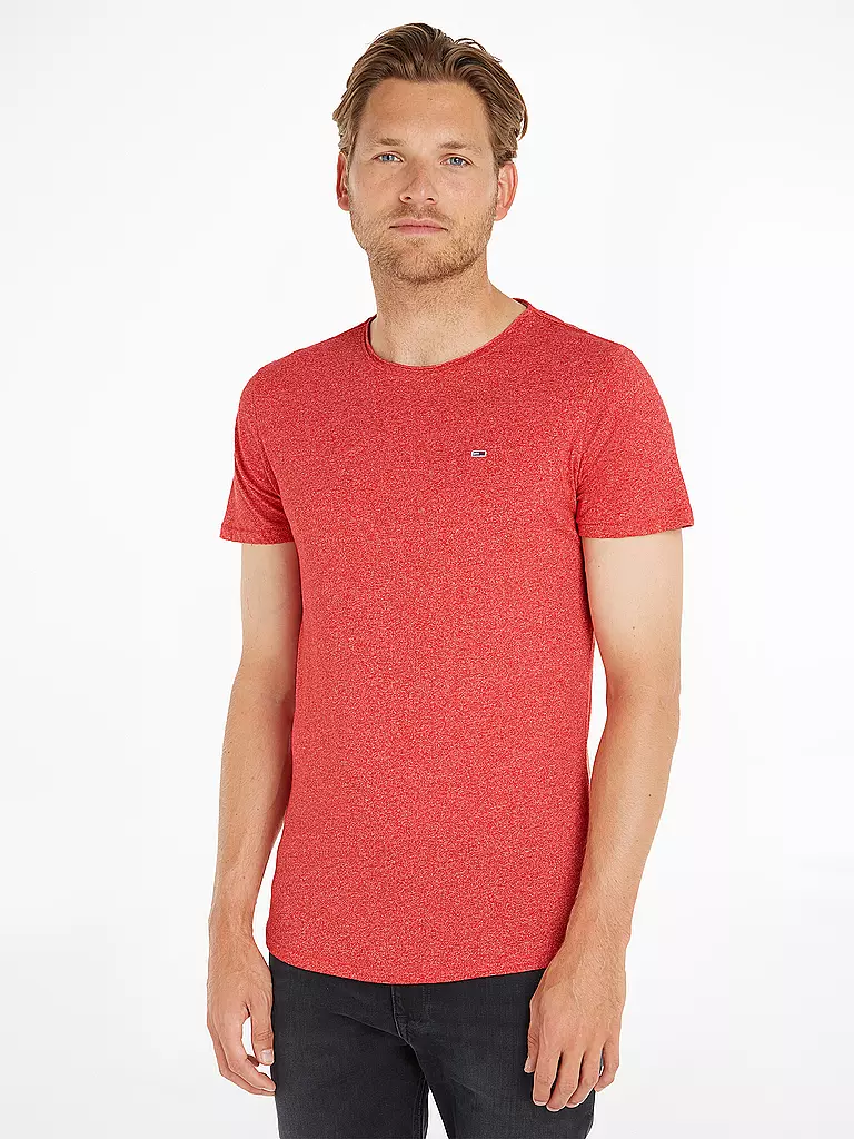TOMMY JEANS T-Shirt Slim Fit JASPER rot