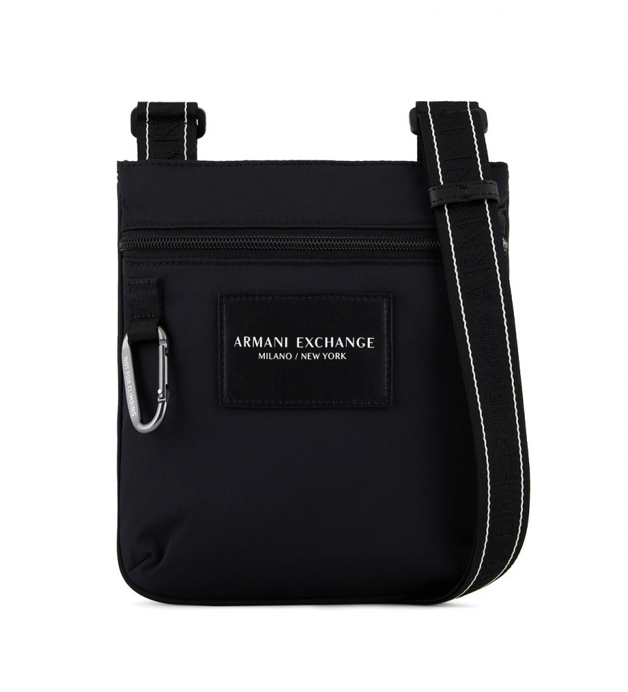 Bolsa de ombro Armani Exchange em nylon preto