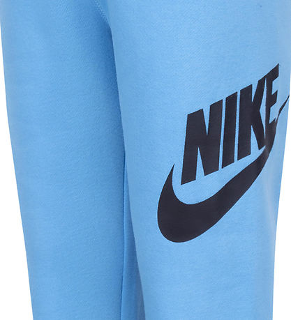 Nike Sweatset m. T-Shirt - Baltic Blue/Schwarz