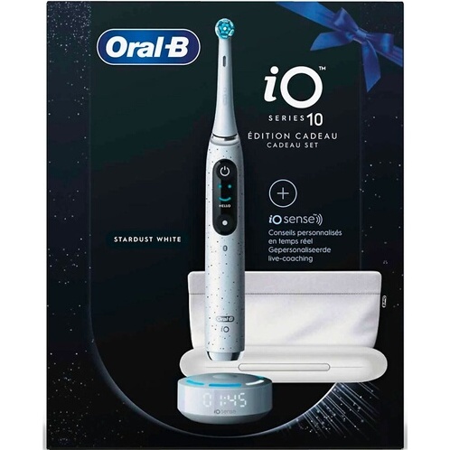 Brosse à dents électrique Oral B IO 10 Blanche Connectee Bluetooth + Pochette