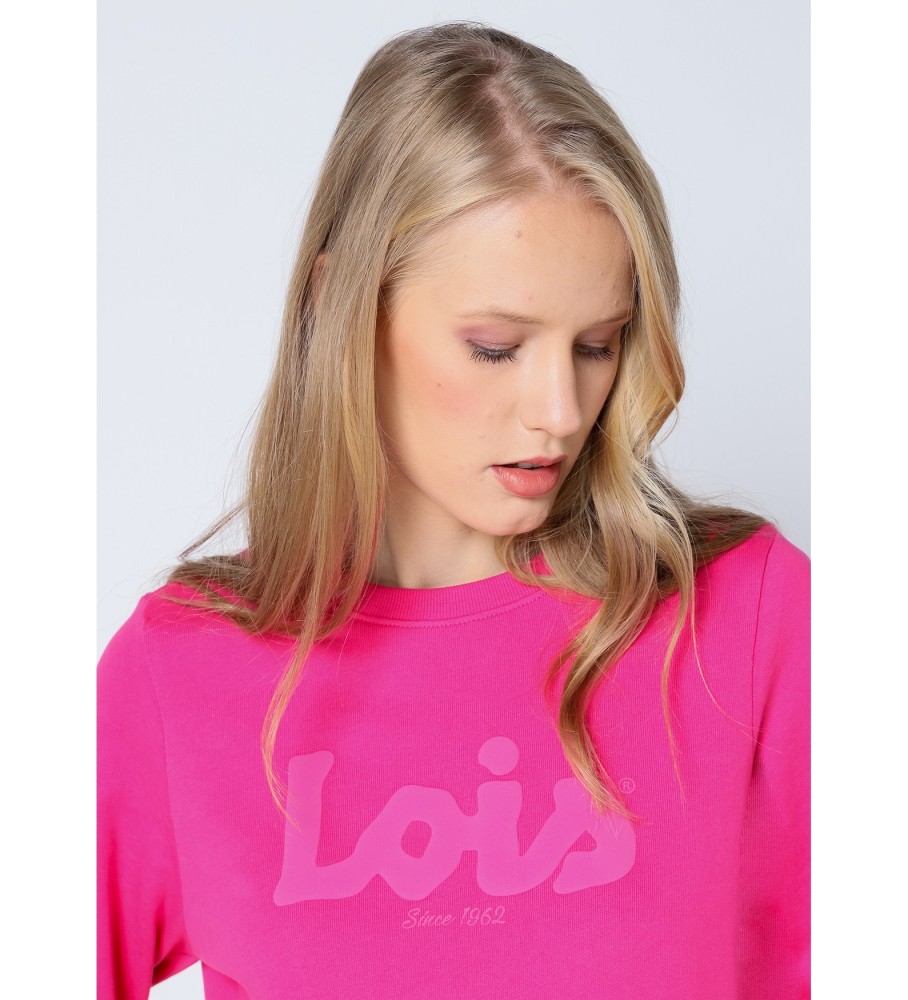 Moletom Lois com estampa Puff rosa