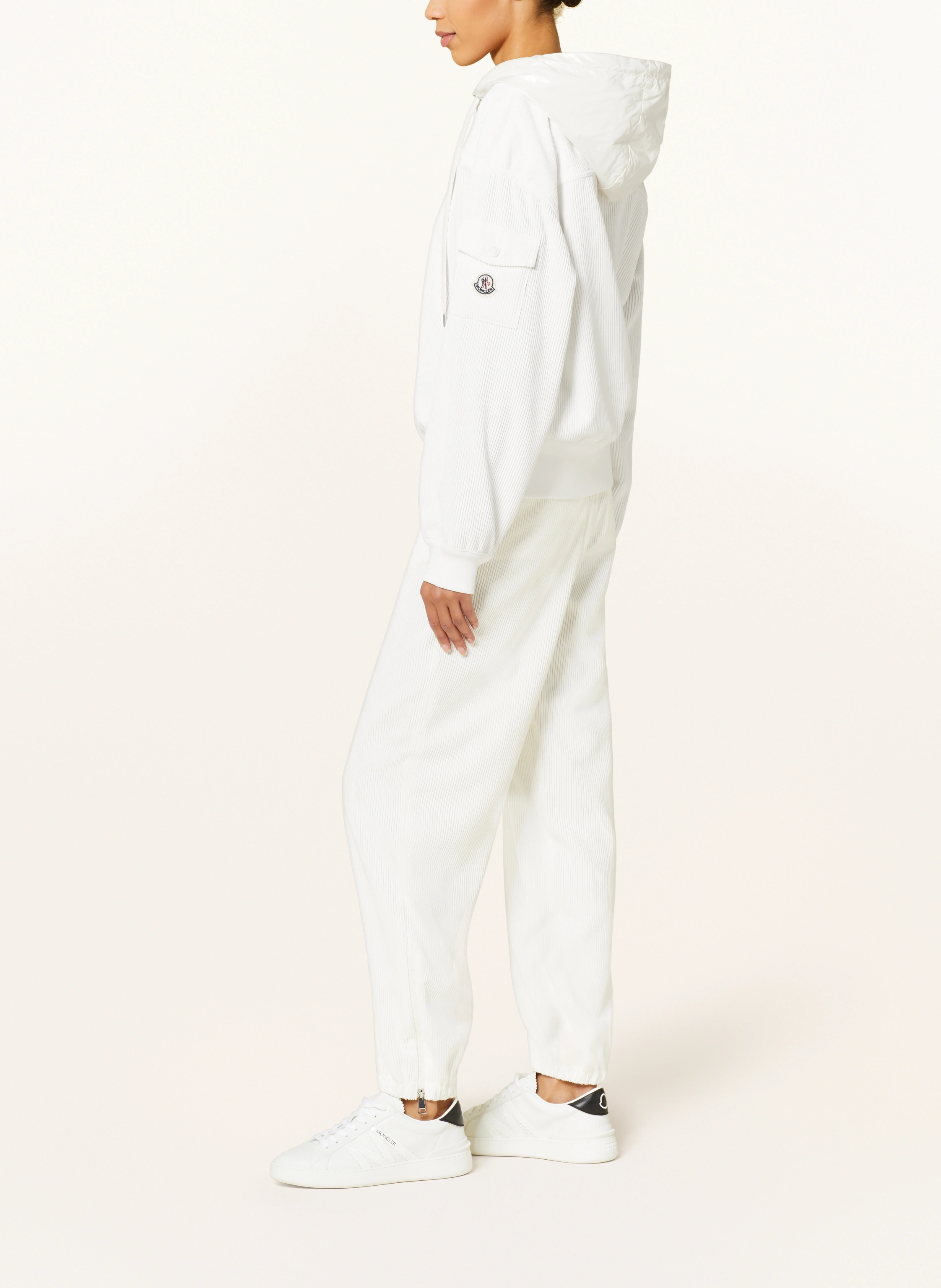 MONCLER Cord-Hoodie im Materialmix