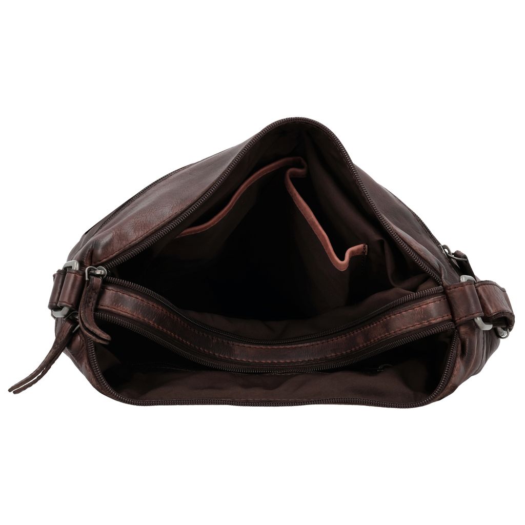 Hide & Stitches Paint Rock Crossbody Tas Donkerbruin