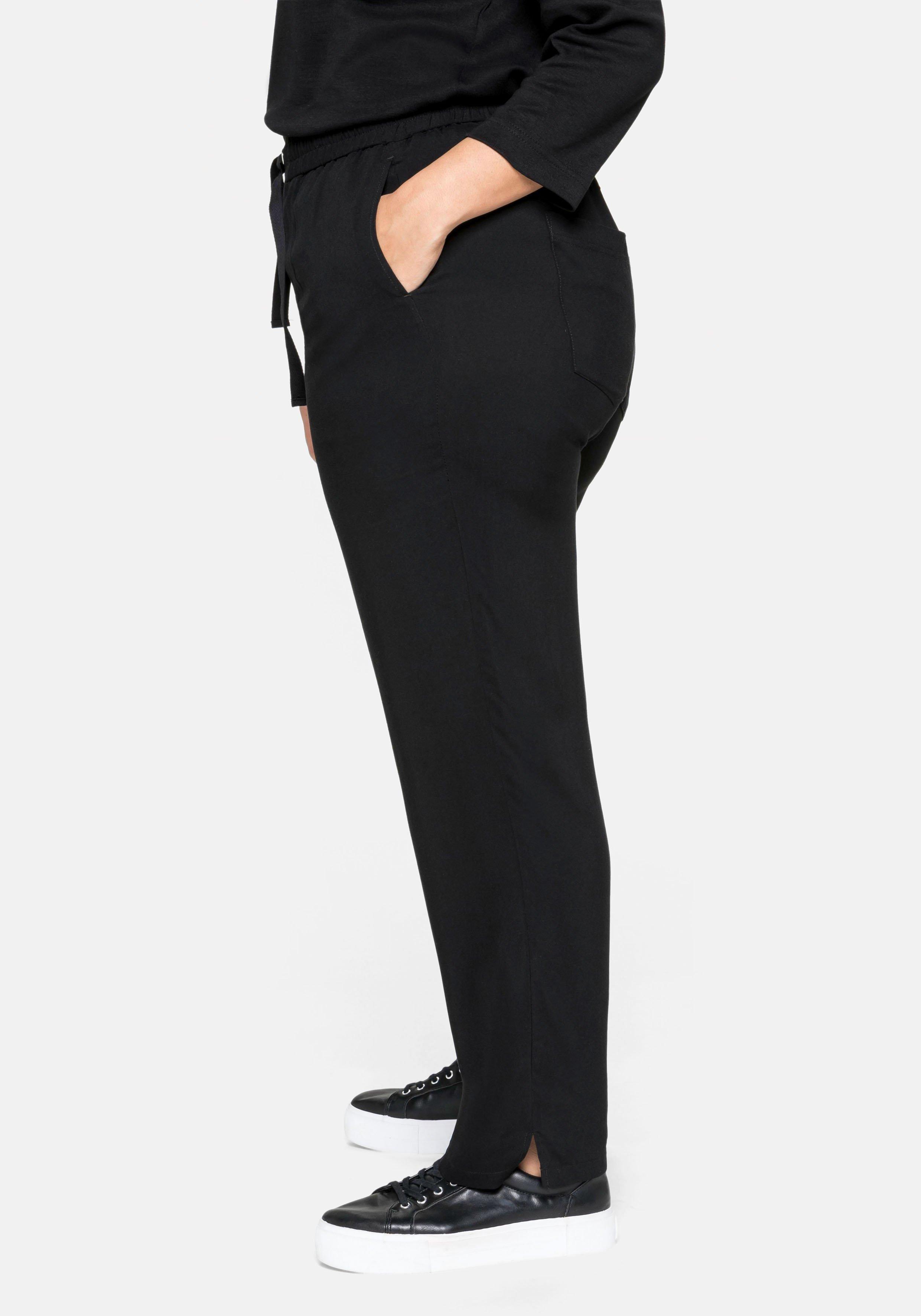 Schmale Joggpants mit Schlupfbund und Eingrifftaschen