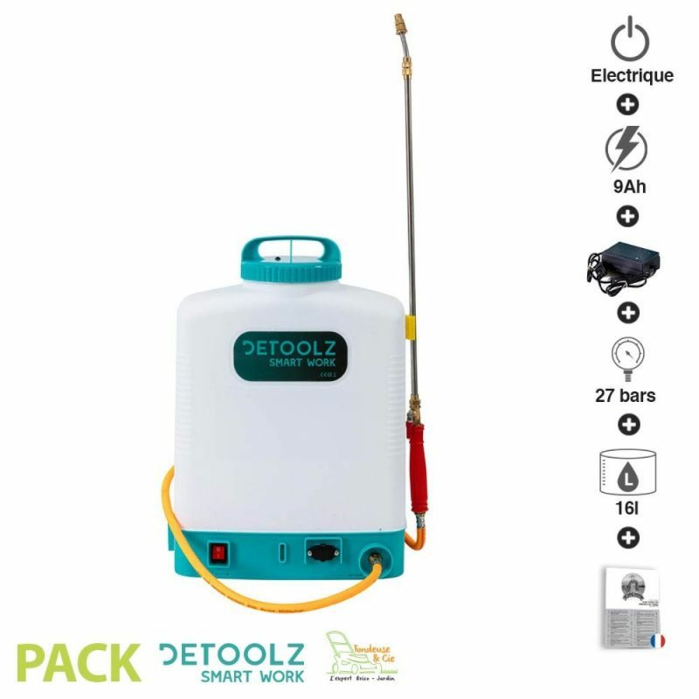 Pulvérisateur dorsal 16l haute pression sur batterie harnais fermier dz-p110