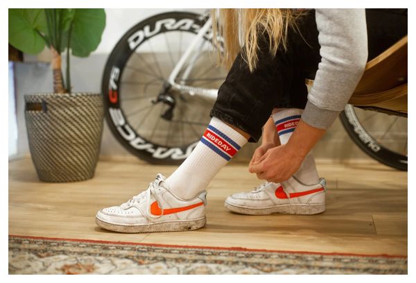 Chaussettes Çois Rideday Retro Crew Blanc