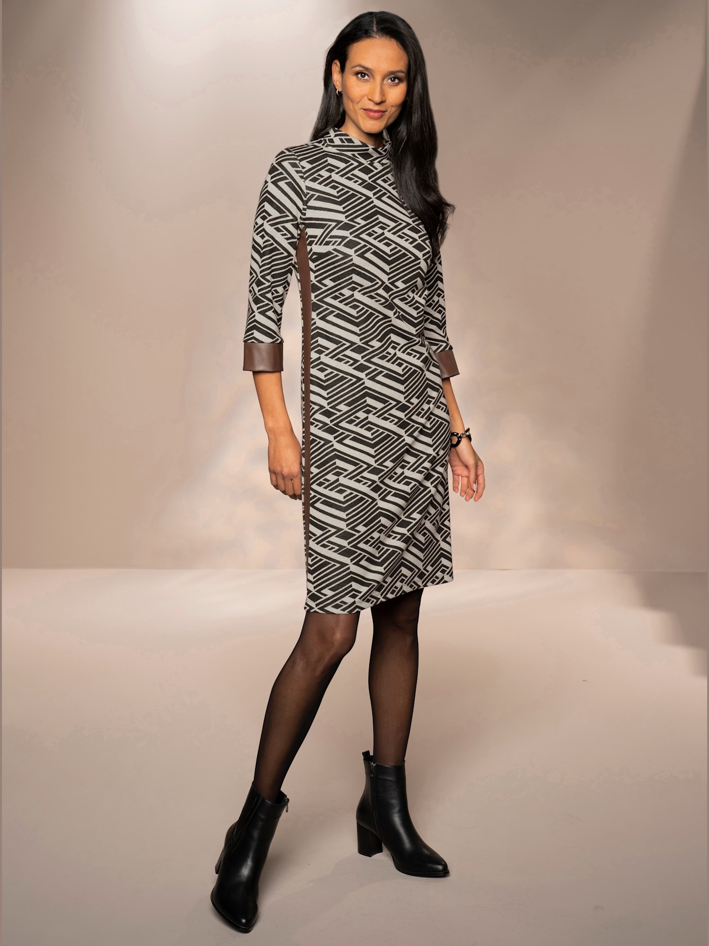 Robe jacquard joli motif jacquard