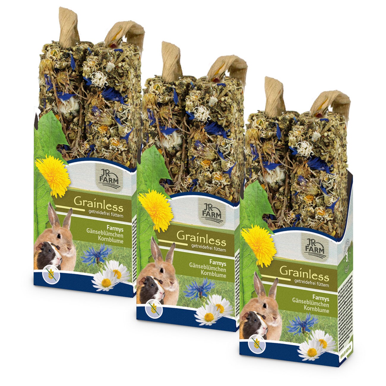 JR Farm Grainless Farmy's Gänseblümchen-Kornblume 3Stk