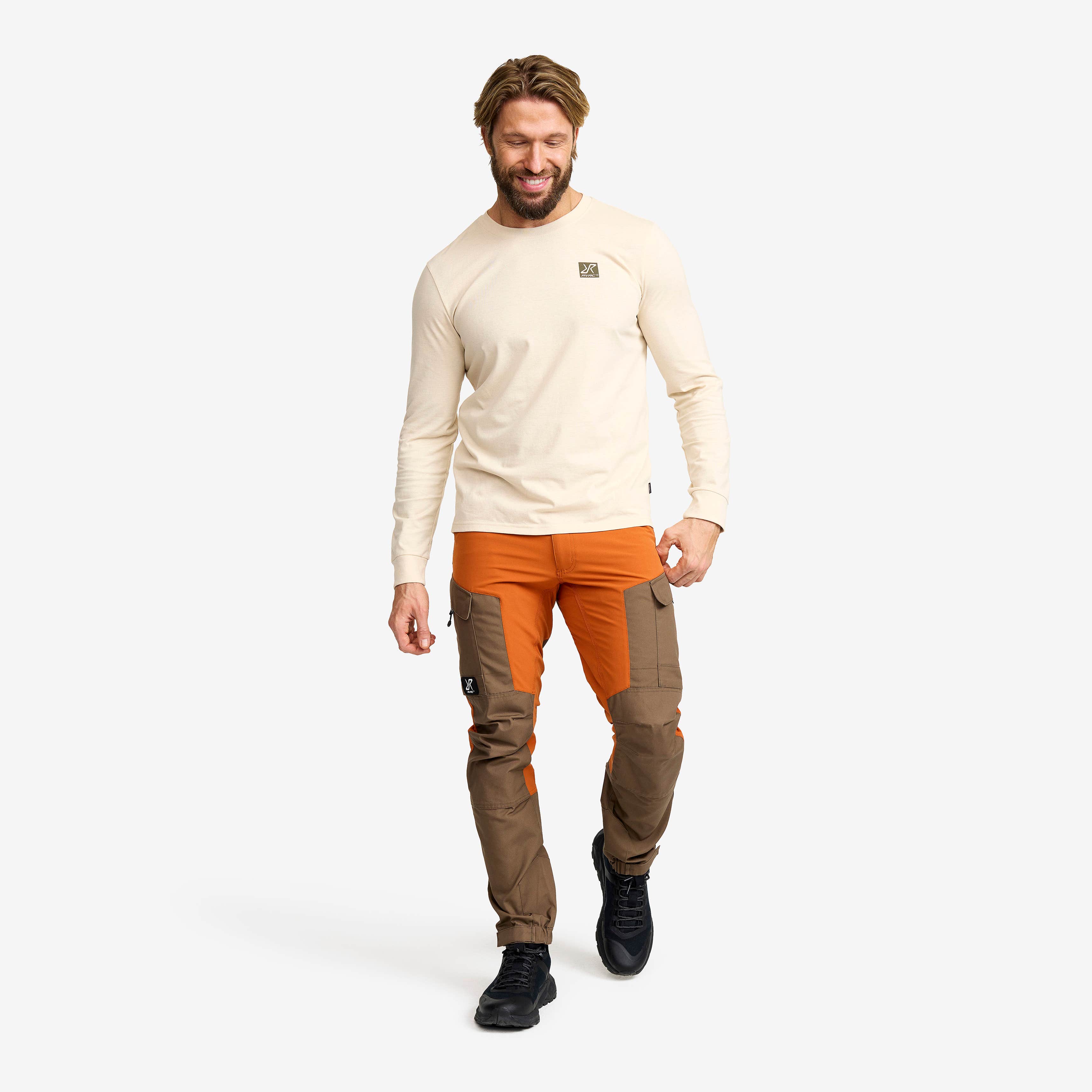 Easy Long-sleeved T-shirt Herre Oatmeal