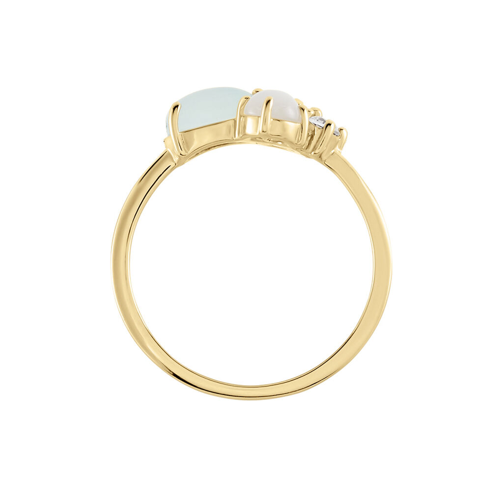 Bague Ilhan Plaqué Or Agate Oxyde