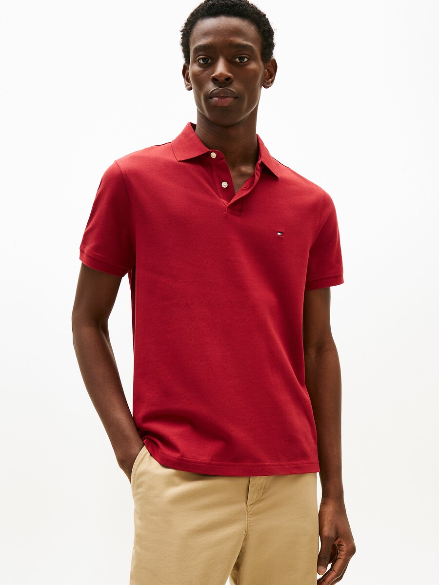 TOMMY HILFIGER<br>Polo reta e elástica, 2 botões